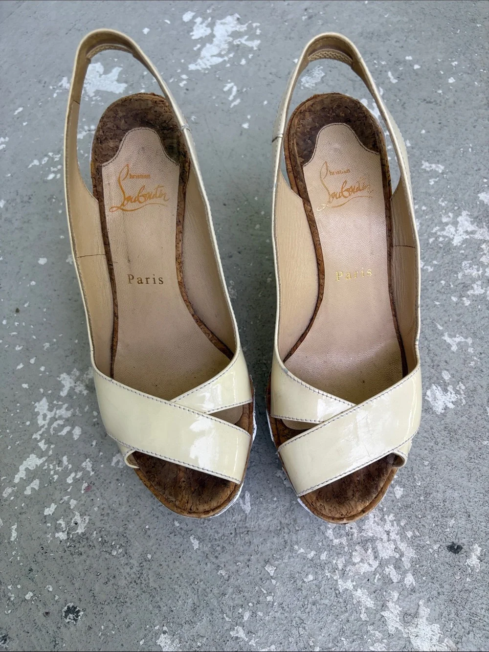 Christian Louboutin Curvise Loubi Zappa cork wedge